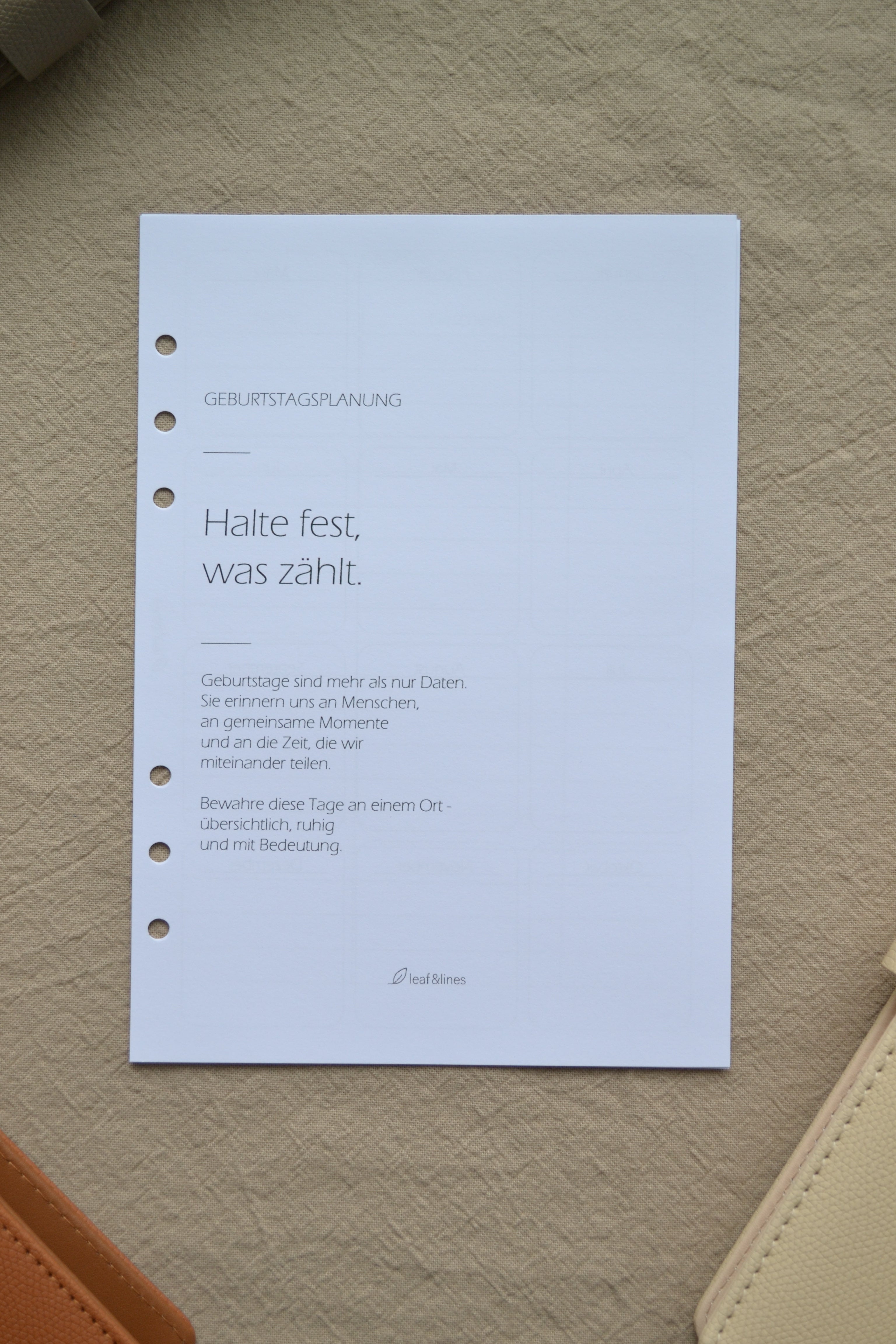 Geburtstagsplanung