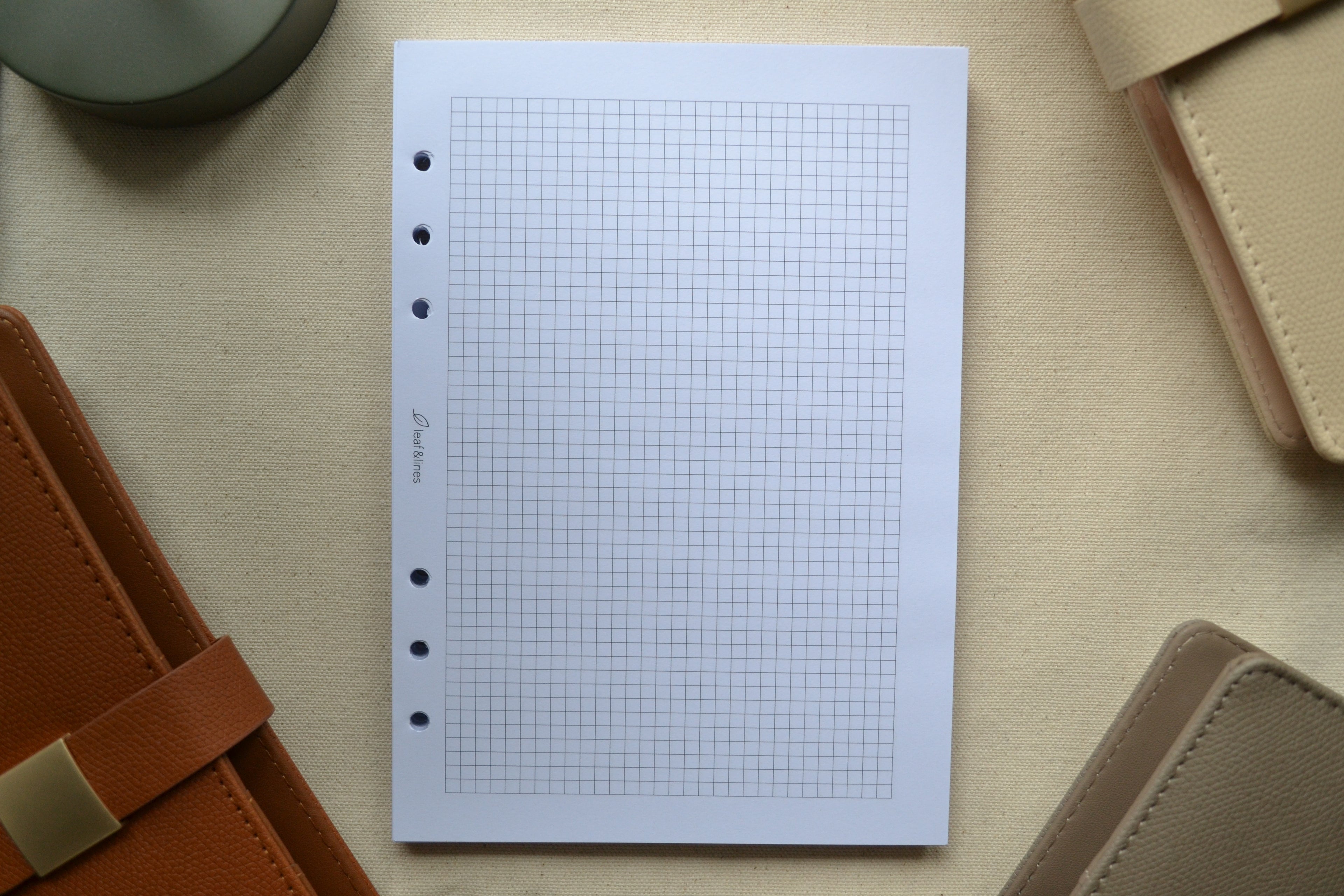 Karierte Notizblätter